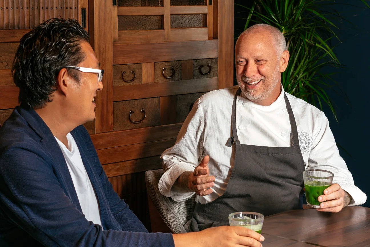 お知らせ】ミシュラン三ツ星レストランのシェフと抹茶レシピ開発提携